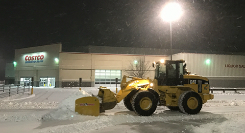 image of frontloader clearing snow